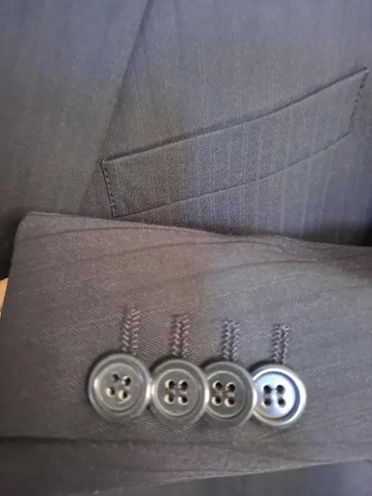Hugo Boss Blue Pinstripe 2 Button Blazer Size 42S‎